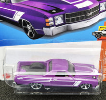 Load image into Gallery viewer, Hot Wheels 2024 &#39;71 El Camino Purple #132 HW Hot Trucks 7/10 New Long Card
