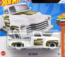 Load image into Gallery viewer, Hot Wheels 2024 &#39;52 Chevy White #139 HW Hot Trucks 8/10 New
