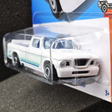 Load image into Gallery viewer, Hot Wheels 2024 &#39;63 Studebaker Champ White #155 HW Hot Trucks 9/10 New Long Card
