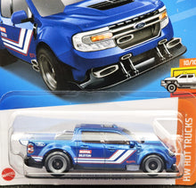 Load image into Gallery viewer, Hot Wheels 2024 &#39;22 Ford Maverick Custom Blue #196 HW Hot Trucks 10/10 New Long Card
