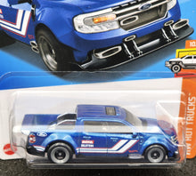 Load image into Gallery viewer, Hot Wheels 2024 &#39;22 Ford Maverick Custom Blue #196 HW Hot Trucks 10/10 New Long Card
