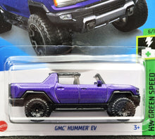 Load image into Gallery viewer, Hot Wheels 2024 GMC Hummer EV Purple #62 HW Green Speed 6/10 New Long Card
