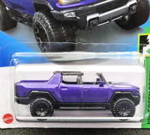 Load image into Gallery viewer, Hot Wheels 2024 GMC Hummer EV Purple #62 HW Green Speed 6/10 New Long Card
