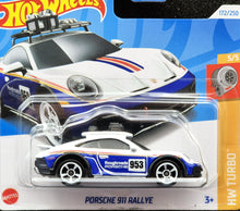 Load image into Gallery viewer, Hot Wheels 2024 Porsche 911 Rallye White/Blue #172 HW Turbo 5/5 New
