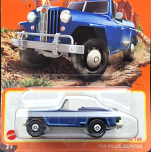 Load image into Gallery viewer, Matchbox 2024 1948 Willys Jeepster Dark Blue #10 MBX Adventure 10/100 New Long Card
