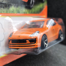 Load image into Gallery viewer, Matchbox 2024 2022 Porsche Macan Orange #11 MBX Roadtrip New Long Card
