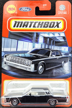 Load image into Gallery viewer, Matchbox 2024 1964 Lincoln Continental Black #21 MBX Showroom New Long Card
