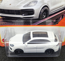 Load image into Gallery viewer, Matchbox 2024 Porsche Cayenne Turbo Pearl White #27 MBX Metro New Long Card
