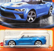 Load image into Gallery viewer, Matchbox 2024 &#39;16 Chevy Camaro Convertible Blue #31 MBX Showroom New Long Card
