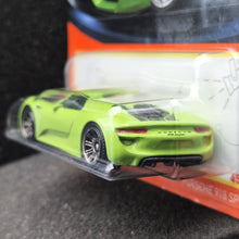 Load image into Gallery viewer, Matchbox 2024 Porsche 918 Spyder Lime Green #45 MBX Showroom New Long Card
