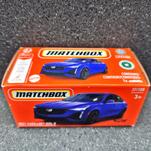 Load image into Gallery viewer, Matchbox 2024 2021 Cadillac CT5-V Dark Blue #37 MBX Roadtrip New Sealed Box
