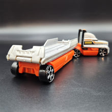 Load image into Gallery viewer, Hot Wheels 2011 Litt Haul - Flatbed Farm Hauler Grey HW Racing Rigs

