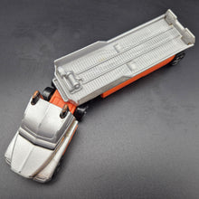 Load image into Gallery viewer, Hot Wheels 2011 Litt Haul - Flatbed Farm Hauler Grey HW Racing Rigs
