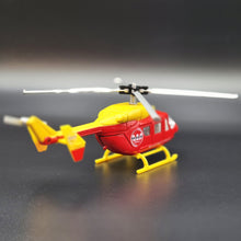 Load image into Gallery viewer, 2010 MBB/Kawasaki BK 117 Auckland Westpac Rescue Helicopter Red/Yellow Die Cast Model
