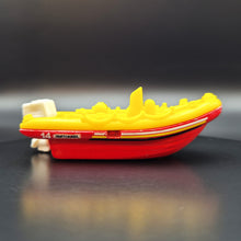 Load image into Gallery viewer, Matchbox 2014 Raft Boat Yellow/Red Sea Rescue 5 Pack Loose
