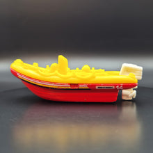 Load image into Gallery viewer, Matchbox 2014 Raft Boat Yellow/Red Sea Rescue 5 Pack Loose
