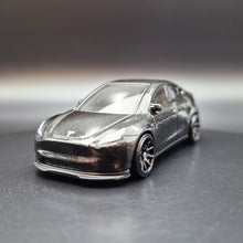 Load image into Gallery viewer, Hot Wheels 2024 Tesla Model Y Black #15 HW Green Speed 3/10
