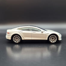 Load image into Gallery viewer, Matchbox 2017 Tesla Model S Pearl White #26 MBX Adventure City
