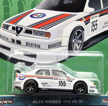 Load image into Gallery viewer, Hot Wheels 2023 Alfa Romeo 155 V6 Ti White Hot Wheels Spettacolare Car Culture 1/5 New
