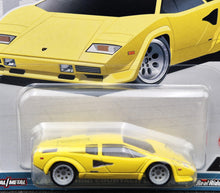 Load image into Gallery viewer, Hot Wheels 2023 Lamborghini Countach LP5000 QV Yellow Hot Wheels Spettacolare Car Culture 3/5 New
