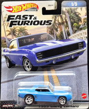 Load image into Gallery viewer, Hot Wheels 2023 1969 Chevy Camaro Blue Fast &amp; Furious Premium 1/5 Mix 2 New
