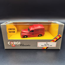 Load image into Gallery viewer, Corgi 1959 Morris Minor Van Royal Mail Red #C957/1 1986 Corgi Classics 1:43 Die Cast Model
