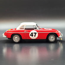 Load image into Gallery viewer, Universal Hobbies Eagle&#39;s Race 1966 M.G.B Marathon de la Route #47 Red 1092 1:43 Die Cast Model
