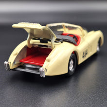 Load image into Gallery viewer, Corgi 1952 Jaguar XK120 2 Door Roadster/Rally Car Cream #804 Corgi Cars of the 50&#39;s 1:36 Die Cast Model
