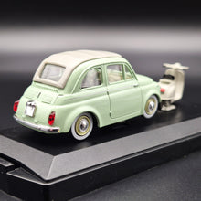 Load image into Gallery viewer, Vitesse 1957 Fiat 500 with Vespa Scooter Pale Green #008 1:43 Die Cast Model
