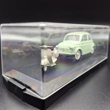 Load image into Gallery viewer, Vitesse 1957 Fiat 500 with Vespa Scooter Pale Green #008 1:43 Die Cast Model
