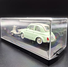 Load image into Gallery viewer, Vitesse 1957 Fiat 500 with Vespa Scooter Pale Green #008 1:43 Die Cast Model
