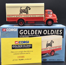 Load image into Gallery viewer, Corgi 1959 Bedford S Box Truck - Spratt&#39;s Red #30303 Corgi Golden Oldies 1:50 Die Cast Model
