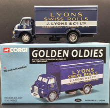 Load image into Gallery viewer, Corgi 1959 Bedford S Box Truck - Lyons Blue #19301 Corgi Golden Oldies 1:50 Die Cast Model
