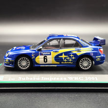 Load image into Gallery viewer, Cararama 2001 Subaru Impreza WRC Rally Car Blue #143 1:43 Die Cast Model
