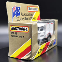 Load image into Gallery viewer, Matchbox 1987 Ford Model A Van &quot;Bonds&quot; White Series 1-75 MB38 Limited Edition - Boxed Unopened
