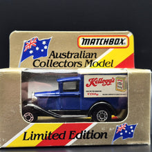 Load image into Gallery viewer, Matchbox 1987 Ford Model A Van Kellogg&#39;s Blue Series 1-75 MB38 Limited Edition - Boxed
