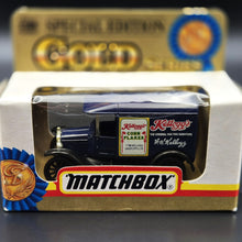 Load image into Gallery viewer, Matchbox 1996 1921 Ford Model T - Kellogg&#39;s Corn Flakes Blue #44 Gold Series Special Edition
