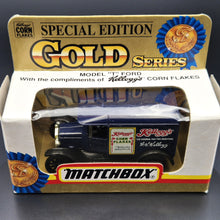Load image into Gallery viewer, Matchbox 1996 1921 Ford Model T - Kellogg&#39;s Corn Flakes Blue #44 Gold Series Special Edition
