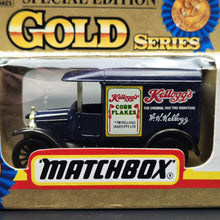 Load image into Gallery viewer, Matchbox 1996 1921 Ford Model T - Kellogg&#39;s Corn Flakes Blue #44 Gold Series Special Edition
