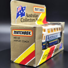 Load image into Gallery viewer, Matchbox 1987 Airport Coach Australian White MB-65 Limted Edition - Unopened Box
