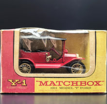 Load image into Gallery viewer, Matchbox 1911 Ford Model T Dark Red Models Of Yesteryear 1968 Y1-2
