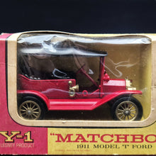 Load image into Gallery viewer, Matchbox 1911 Ford Model T Dark Red Models Of Yesteryear 1968 Y1-2
