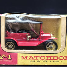 Load image into Gallery viewer, Matchbox 1911 Ford Model T Dark Red Models Of Yesteryear 1968 Y1-2
