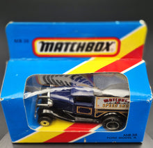 Load image into Gallery viewer, Matchbox 1986 Ford Model A Van Matchbox Speed Shop Dark Blue Series 1-75 MB38 Boxed Unopened
