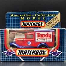 Load image into Gallery viewer, Matchbox 1989 Ford Model A Van Tandy Electronics Red Series 1-75 MB38 Limited Edition - Boxed Unopened

