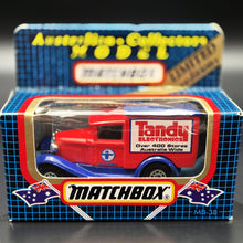Load image into Gallery viewer, Matchbox 1989 Ford Model A Van Tandy Electronics Red Series 1-75 MB38 Limited Edition - Boxed Unopened
