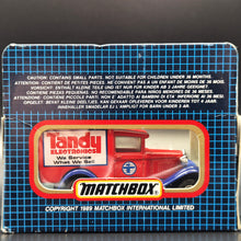 Load image into Gallery viewer, Matchbox 1989 Ford Model A Van Tandy Electronics Red Series 1-75 MB38 Limited Edition - Boxed Unopened
