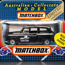 Load image into Gallery viewer, Matchbox 1988 London Taxi - Carbodies FX4 Black Australian Collectors Model Limited Edition - Boxed Unopened
