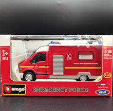 Load image into Gallery viewer, Bburago Renault Master - Fire &amp; Rescue Service Vehicle Red #18-32004 1:50 Die Cast Van
