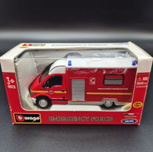 Load image into Gallery viewer, Bburago Renault Master - Fire &amp; Rescue Service Vehicle Red #18-32004 1:50 Die Cast Van
